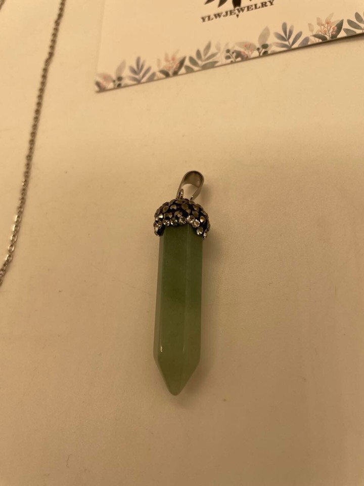 NIB Aquamarine Natural Stone Pendant Necklace eBay