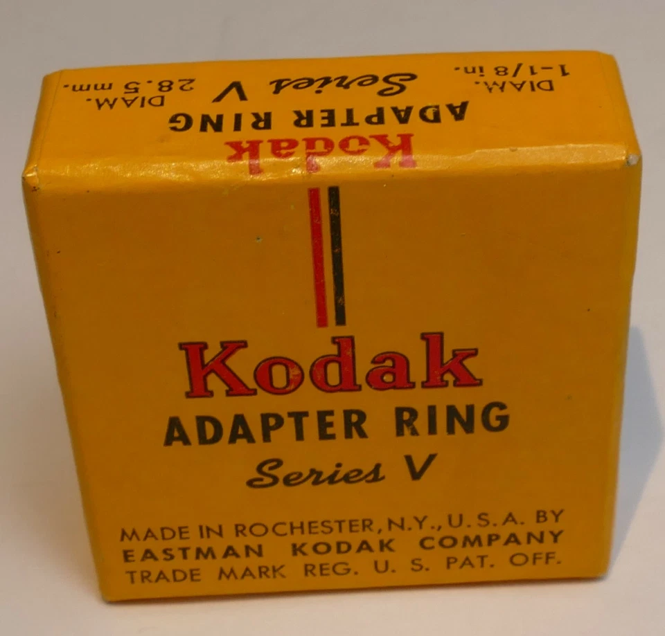 Anillo adaptador Kodak serie V 5 con soporte de filtro de anillo de retención de 28,5 mm de 1 1/8" Foto 2 de 4