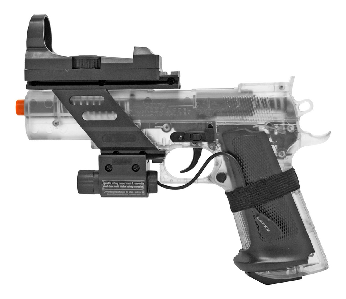 Colt Combat Commander Clear Airsoft Pistol Laser