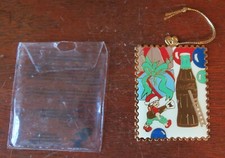 Bouteille d'ouverture Coca Cola Elf édition longue 1994 timbre ornement plaqué or