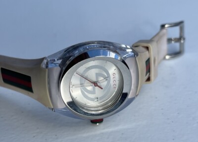 Gucci Sync L YA137302 Women's Quartz Rubber Strap Watch Retail