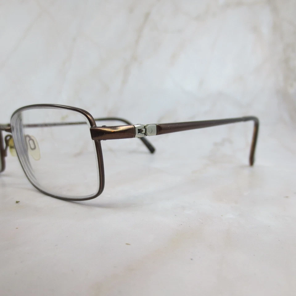 Easytwist Eyeglasses Frame Mod.872 Men Dark Brown Full Rim Rectangular 53-17-140 - Image 2 of 4