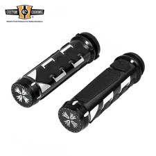 1'' Handle Bar Hand Grips Fit For Harley Touring Softail Sportster Dyna FXD TBW