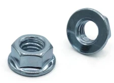 500 Pieces 3/8-16 Hex Flange Nuts, Non-Serrated, Steel, Zinc