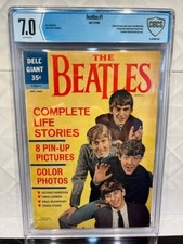 THE BEATLES #1, CBCS 7.0, OW PGS, 1964, DELL, NEW CBCS SAFETY & ARCHIVAL CASE! 