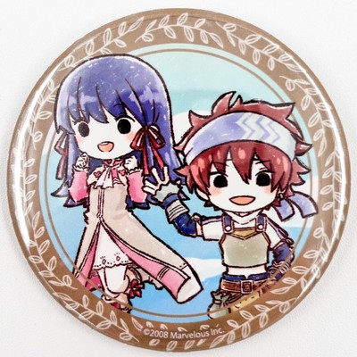 Mana & Kyle Rune Factory 2 Character Badge / Button (open box)