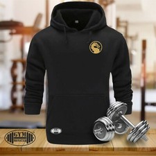 Dragon Hoodie Pocket Gym Clothing Bodybuilding Training Workout Exercise Men Top