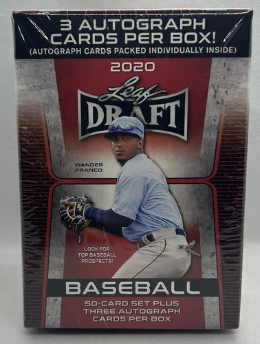2020 Leaf Draft HOBBY Blaster Box With 3  Autographs Factory Sealed Box