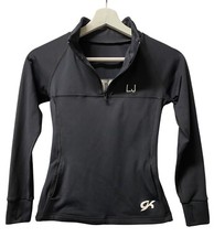 GK Girls Athletic Quarter Zip Warmup Jacket with Mock Collar Girls Size S Small