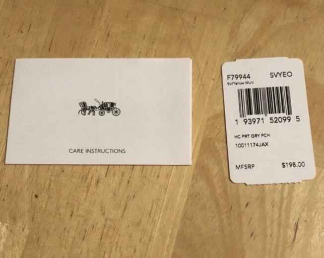 Bolsa Galería COACH Impresión Caballo y Carruaje Amarillo Multi F79944 Nueva Foto 3 de 4