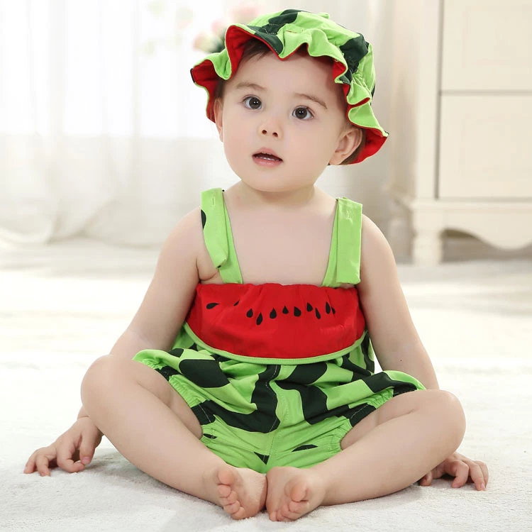 Baby Kid Girl Boy Halloween Pumpkin Watermelon Fruit Party Costume Romper Prop - image 3 of 4