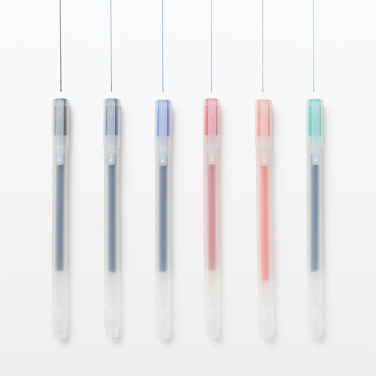 6 x MUJI Gel Ink Snap Cap Capped Pens Set 0.5mm Made in Japan eBay