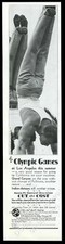 1932 handsome man male gymnast photo Los Angeles Olympics Santa Fe RR print ad