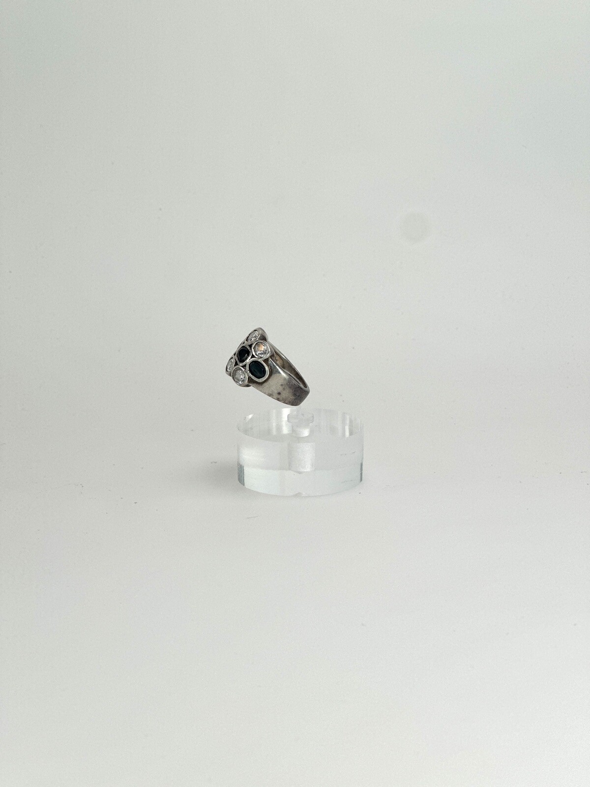 Ring silver 925 sterling solid noble gem modern d… - image 7