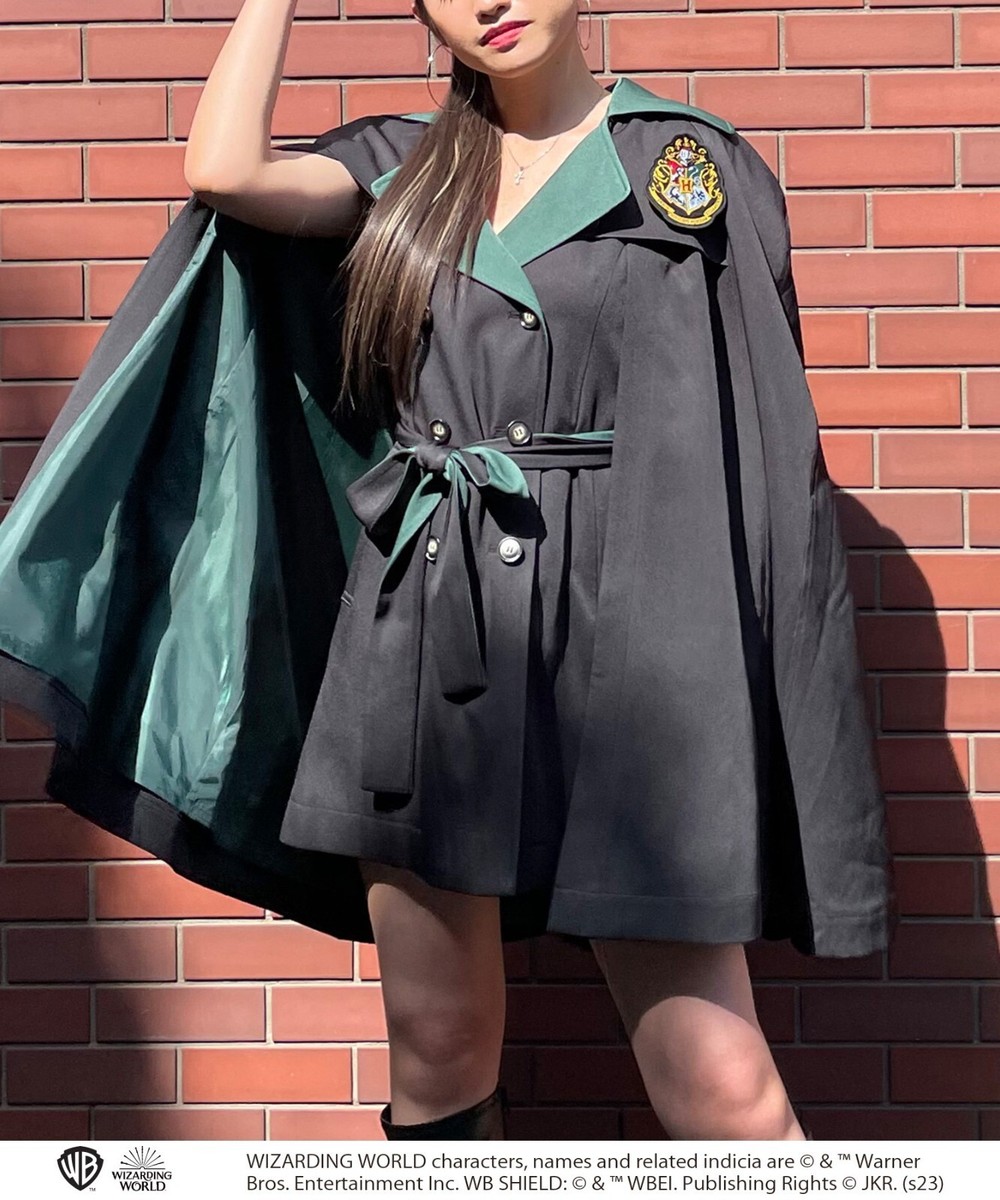 Harry Potter Cape Dress with Hogwarts Patch one piece Green Japan New | eBay