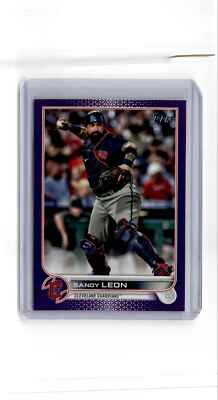 2022 Topps Purple Sandy Leon Cleveland Guardians #353