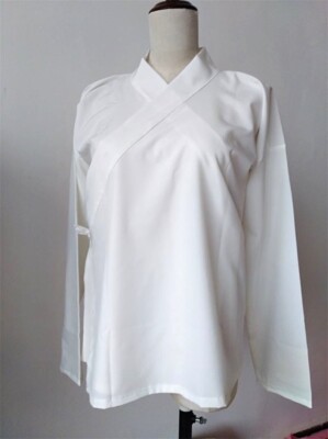 Hanfu Chinese Style Hanfu Top Solid Color Bottom Long Sleeve Cosplay White Tops