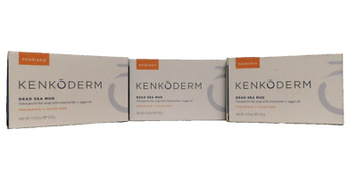 (3) Kenkoderm Psoriasis Dead Sea Mud Soap with Argan Oil & Shea Butter FREE SHIP