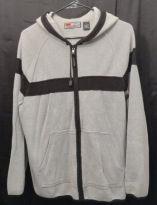 Structure sport zip up hoody. Gray with color block. Small.