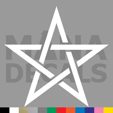 Pentagram Vinyl Die Cut Decal Sticker - Wican Wicca Pagan Tarot Nature Pentacle