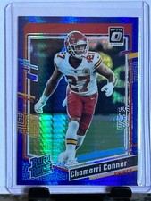 Chamarri Conner 2023 Optic Blue Hyper Prizm Rated Rookie Kansas City Chiefs 