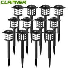 6~12pcs Solar Garden Lights Outdoor Landscape LED Light Pathway Yard Waterproof