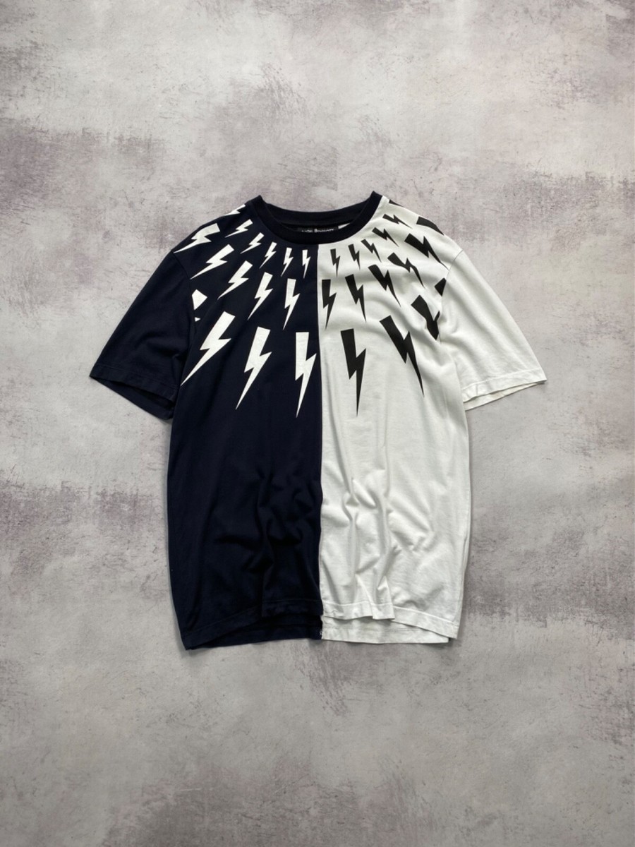 Neil Barrett Lightning Bolt Thunderbolt T-Shirt Size M | eBay