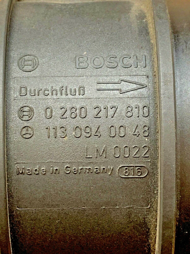 Sensor de flujo de aire másico Mercedes ML430 E430 S430 1999-2001 MAF 1130940048 OEM Foto 2 de 4