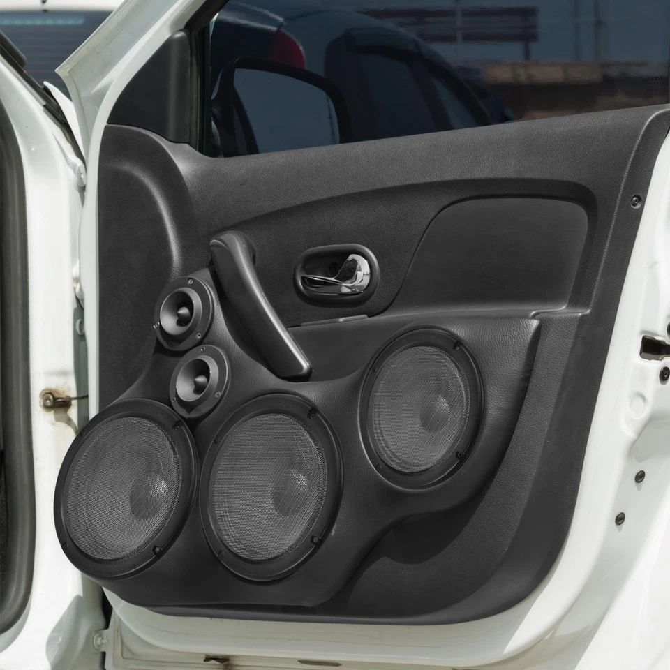 Funda protectora de malla negra para parrillas de altavoz universal de 6,5 pulgadas 4 piezas Foto 2 de 4