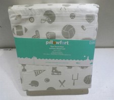 Toddler Sports Gray 100 Cotton Sheet Set 220 Thread Count