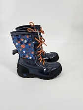 UGG Butte II Blue Sparkle Winter Rain Wool Lined Waterproof Boots Girls Sz 2 Boy