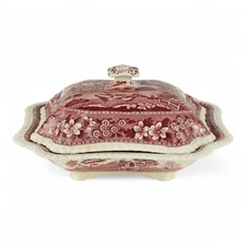 Copeland Spode Tower Pink Vegetable Tureen with Lid