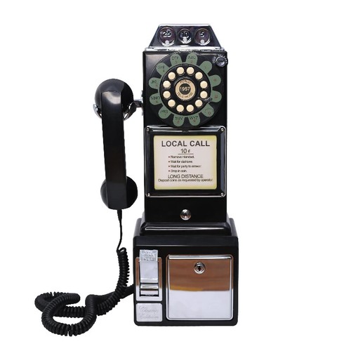Retro Wall Mounted Plug-in Telephone RJ11 Socket Telephone Home Decoration - Picture 4 of 15