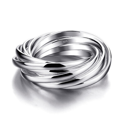925 Sterling Silver Ring Nine-in-One Interlocked Ring Size 6-10 for Men ...