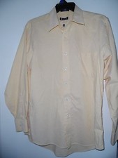CHAPS RALPH LAUREN Yellow Oxford Wrinkle Free Shirt Sz 16 16 1/2 34/35