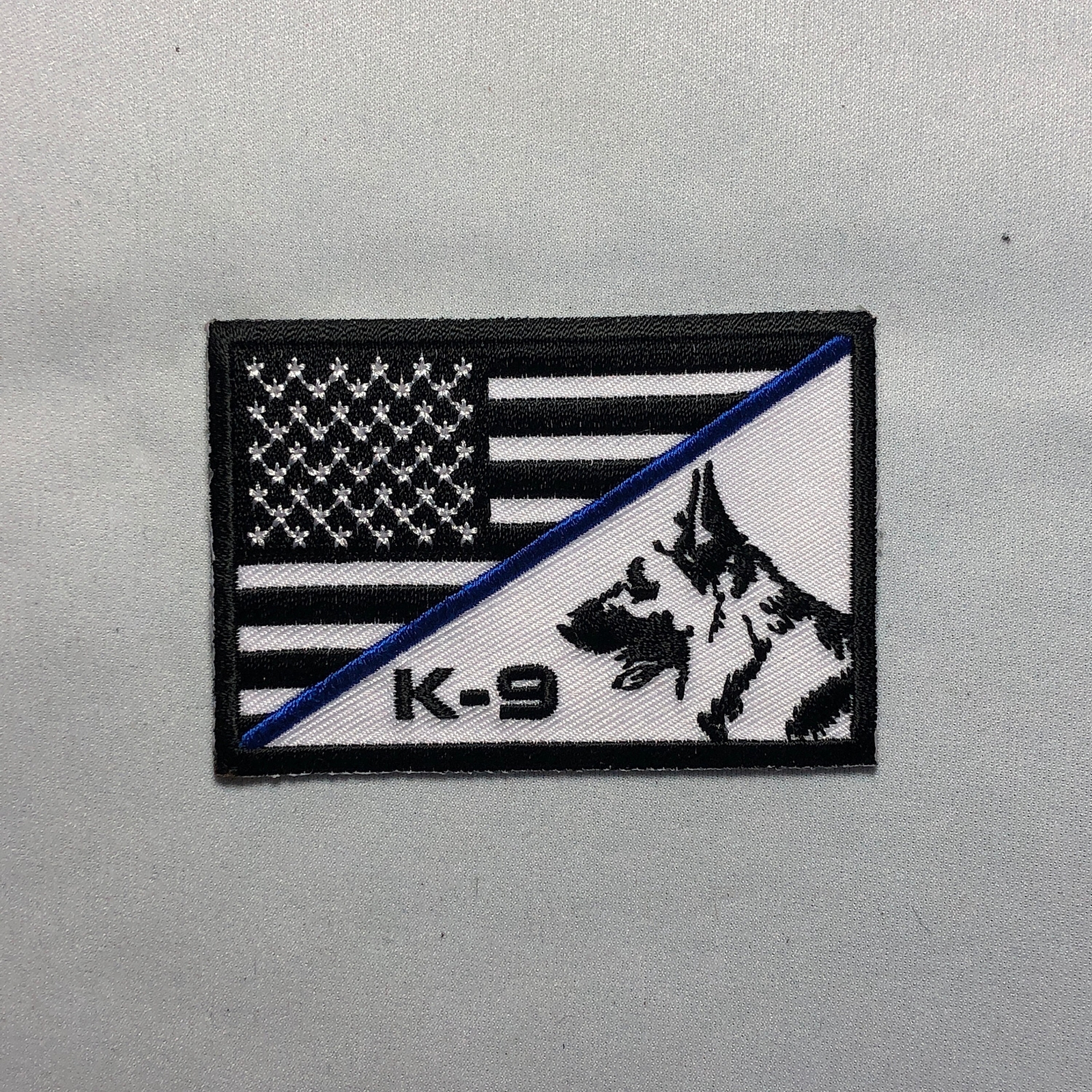 K9 half flag GSD Dog Paw Canine Black Swat Cut Patch Usa Morale Star ...