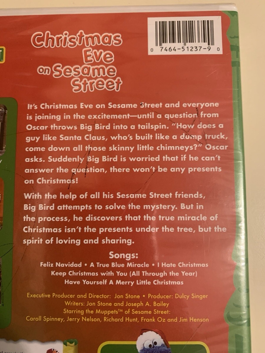 Christmas Eve on Sesame Street DVD Big Bird Kermit The Frog