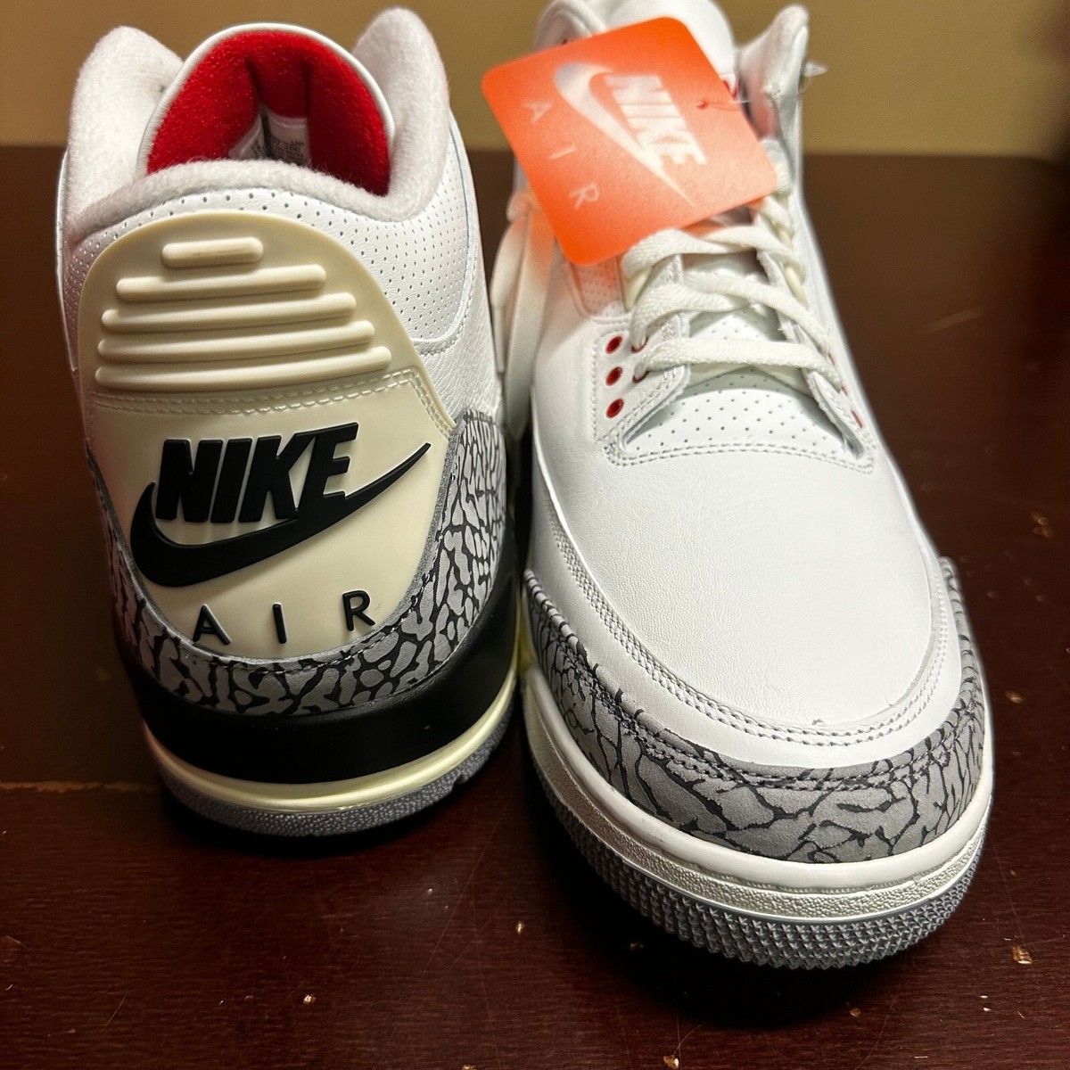 Nike Mens White Cement Re-imagined Air Jordan 3 DN3707-100 