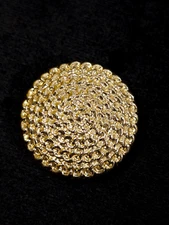 Vintage Western Germany TANA Golden Round Textured Chain Link Scarf Dress Clip