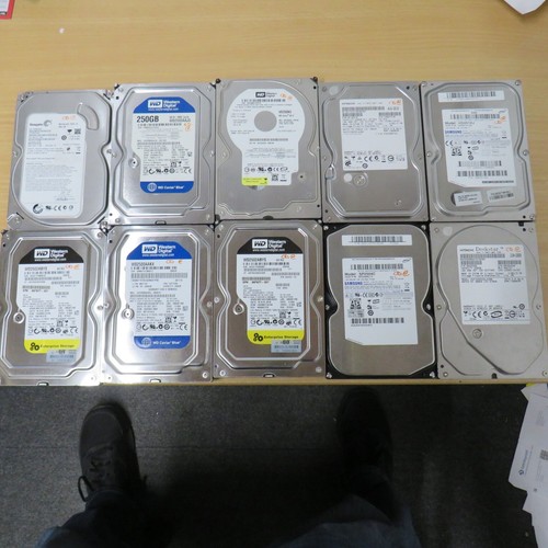 10x Various Makes 3.5" 250GB SATA Hard Drives HDD Job Lot Bulk 100% Health - Afbeelding 3 van 21