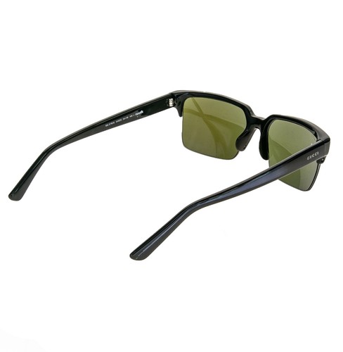 GUCCI Black Unisex Square Blue Mirrored Sport 3710 Unisex Gg3710S Sunglasses - Picture 6 of 9