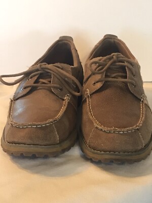 Timberland Jacksons Landing Moc Toe Tan Oxford Shoes Leather Wheat Nubuck Sz 9 Timberland Jacksons Landing Moc Toe Tan Oxford Shoes Leather  main image 2
