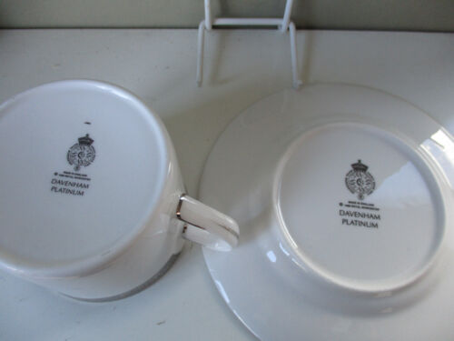 ROYAL WORCESTER - DAVENHAM - PLATINUM PATTERN - Cup saucer - Picture 2 of 2