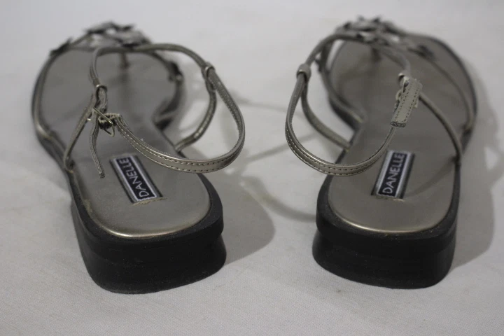 Босоножки DANELLE с ремешками бронзовые «Essence» с цветочным декором женские размер 10 B31 - Изображение 4 из 4