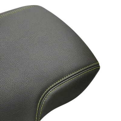 2005 2006 2007 Corvette C6 Slip On Black Leather Console Cover Yellow stitching
