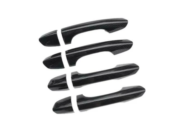 Cubierta de manija de puerta lateral exterior de fibra de carbono para Ford Mondeo Fusion 2013-20 Foto 2 de 4