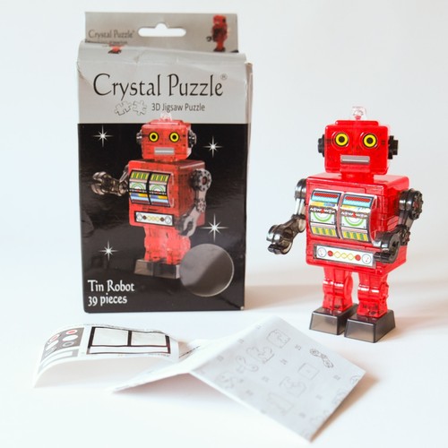 Crystal Puzzle Robot Toy - 3D Jigsaw Puzzle Complete with box