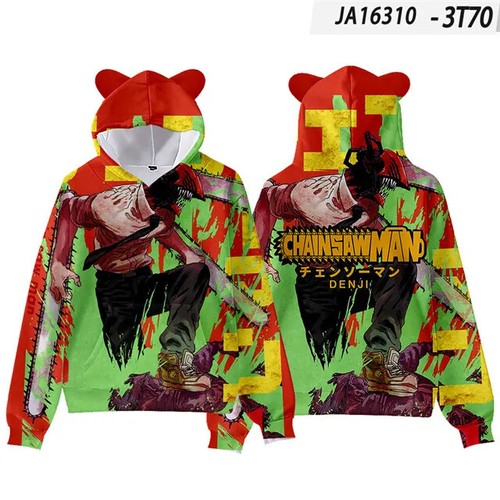 Hoodies Anime Chainsaw Man Pochita kids Sweatshirts Hooded Pullovers Hoodie - Picture 26 of 31