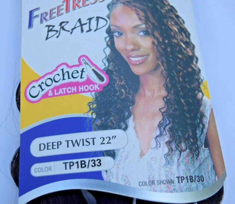 Trenzas de ganchillo Freetress Deep Twist 22" Shake N Go color TP1B/33 Foto 3 de 4