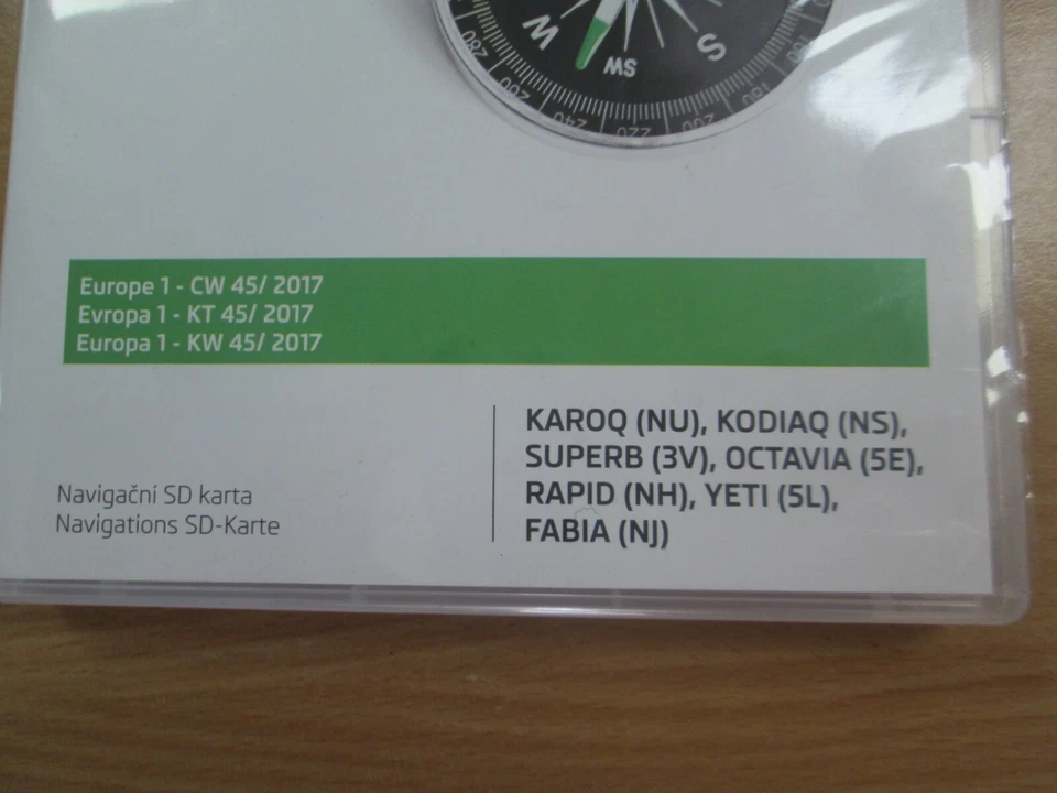 SKODA Navigation Software SD-Card Navi Europe1 CW/KT/KW 45/2017 Nr. 5L0051236 AD - Bild 2 von 4
